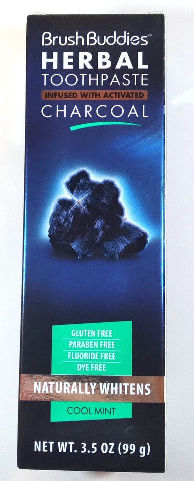 Brush Buddies Charcoal Toothpaste and Charcoal Infused Toothbrush Set